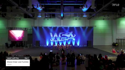 Blaze Cheer and Tumble - Venom [2022 Level 1 w/R Tiny Day 1] 2022 WSA Shreveport