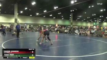 130 lbs Placement Matches (16 Team) - Tiana Fries, Charlie`s Angels-FL Pnk vs Maddie Johnson, STL Green
