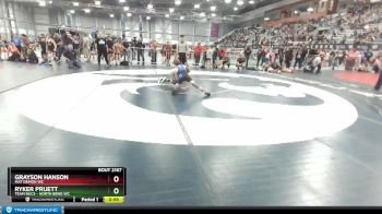 92 lbs Quarterfinal - Ryker Pruett, Team Bucs - North Bend WC vs Grayson Hanson, Mat Demon WC