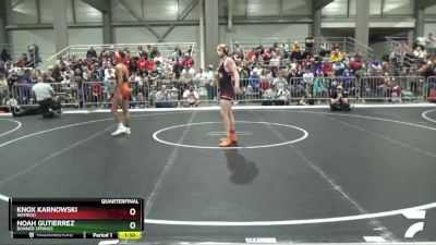 130 lbs Quarterfinal - Noah Gutierrez, Bonner Springs vs Knox Karnowski, Wamego