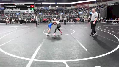 92 lbs Quarterfinal - Cree Perdew, Moen Wrestling Academy vs Leonidas Calhoun, Petersburg Wrestling Club