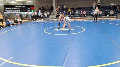 126 lbs 1st Place Match - Tyler Haneborg, North Platte vs Kaden Kowalek, Kearney