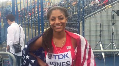 Tia Jones earns bronze in 100 hurdles after slow start
