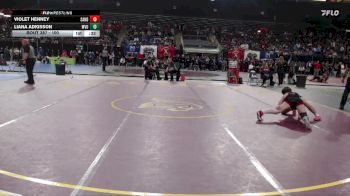 100 lbs Cons. Round 2 - Violet Henney, Sandpoint vs Liana Adkisson, Mtn View Oregon