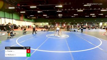 145 lbs Consi Of 32 #2 - Logan Fowler, TN vs Smokey McClure, WA