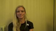 Emma Coburn says she is not stressing too much about a medal right now