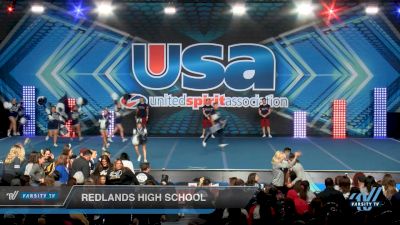Redlands High School [2019 Large JV Show Cheer Novice (17-36) Day 1] 2019 USA Spirit Nationals