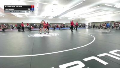 150 lbs Cons. Sub-semis - Alexandros Padilla vs Luke Black, Temecula Valley High School Wrestling