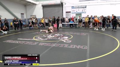 125 lbs Cons. Round 1 - Landon Foust, Mid Valley Wrestling Club vs Damien Ambrose, Alaska Battle Cats Wrestling Club