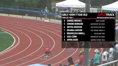 Girl's 400m, Heat 1 - Age 9