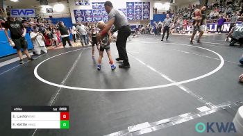 43 lbs Semifinal - Eagan Luxton, Bartlesville Wrestling Club vs Easton Kettle, Henryetta Knights Wrestling Club