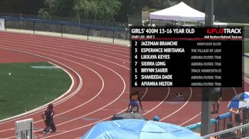 Girl's 400m, Heat 2 - Age 15-16
