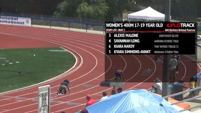 Girl's 400m, Heat 2 - Age 17-19