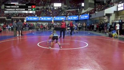 61 lbs 5th Place Match - Theo Wheeler, Flathead Valley Wrestling Club vs Hawksley Pettyjohn, Bozeman Wrestling Club
