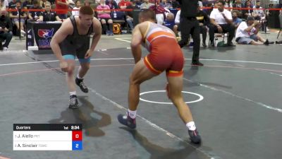 92 kg Quarters - Jonathan Aiello, Penn RTC/ TMWC vs Aeoden Sinclair, Tiger Style Wrestling Club