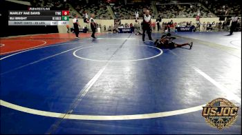85 lbs Semifinal - Marley Rae Davis, Team Tulsa Wrestling Club vs Eli Bright, Del City Little League Wrestling