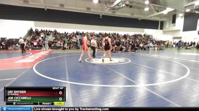 160 lbs Champ. Round 1 - Joe Ciccarelli, Paso Robles vs Jay Snyder, El Modena