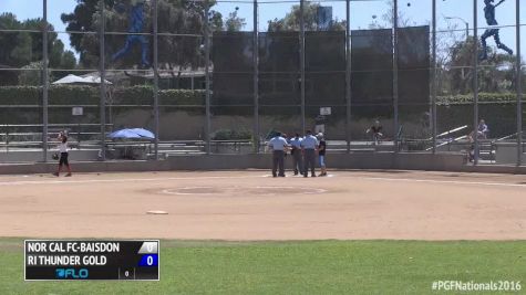 Nor Cal Firecrackers Baisdon vs RI Thunder Gold   2016 18U Premier PGF Nationals