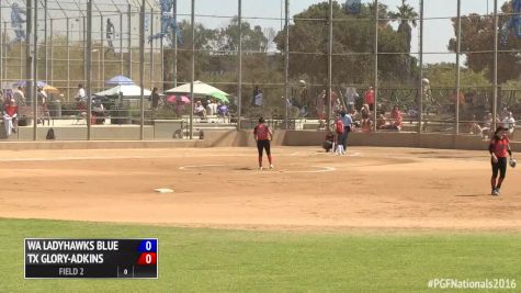 Washington Ladyhawks Blue vs Texas Glory Adkins   2016 18U Premier PGF Nationals