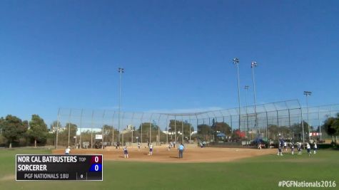 Nor Cal Batbusters vs Sorcerer   2016 18U Premier PGF Nationals