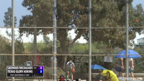 Lakewood Firecrackers vs Texas Glory Adkins   2016 18U Premier PGF Nationals