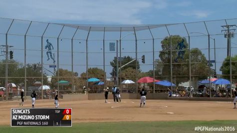 Suncats vs AZ Mizuno Storm   2016 16U PGF Nationals