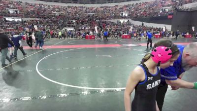 85 lbs Champ. Round 2 - Elaine Sommer, St. Croix Falls Saints vs Haven Hoida, Coleman Youth Wrestling