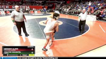 1A 113 lbs Semifinal - Anthony Alanis, Woodstock (Marian) vs Preston Waughtel, Carlyle