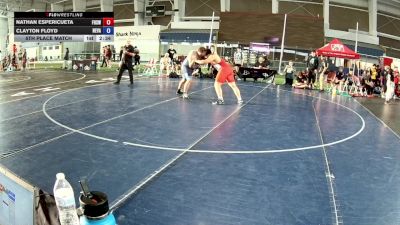 285 lbs 5th Place Match - Nathan Espericueta, Frontier High School Wrestling vs Clayton Floyd, Nevada
