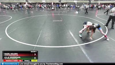 88-96 lbs Round 1 - Kylie Kinserdahl, Top Dawgs Wrestling vs Hazel Holden, Rapids Wrestling Club