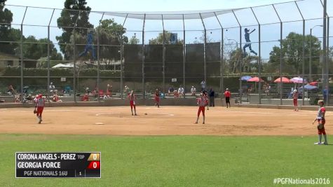 Corona Angels Perez vs Georgia Force   2016 16U PGF Nationals