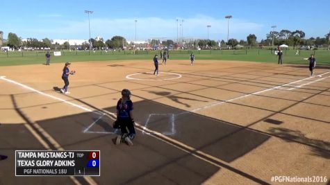 Tampa Mustangs TJ vs Texas Glory Adkins   2016 18U Premier PGF Nationals