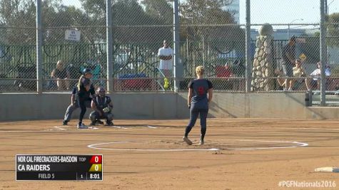 Nor Cal Firecrackers Baisdon vs CA Raiders   2016 18U Premier PGF Nationals