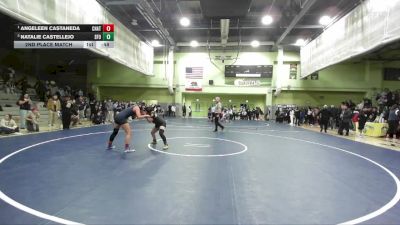 135 lbs 2nd Place Match - Angeleen Castaneda, CHATSWORTH vs Natalie Castellejo, SAN FERNANDO