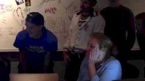 FloTrack team watching Clayton Murphy's bronze medal race