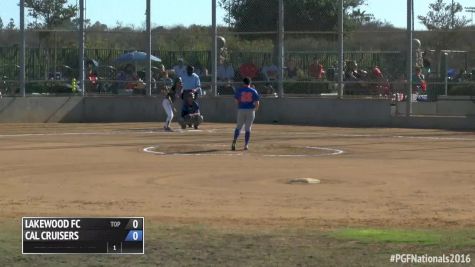 Lakewood Firecrackers vs California Cruisers   2016 18U Premier PGF Nationals