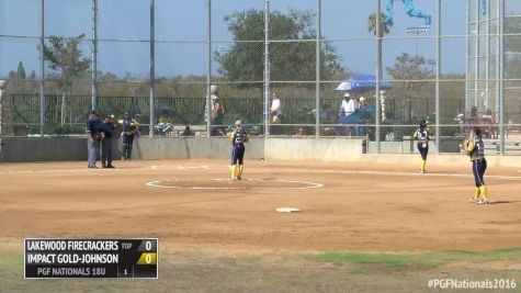 Lakewood Firecrackers vs Impact Gold - Johnson   2016 18U Premier PGF Nationals