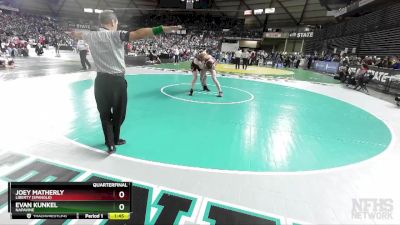 1B/2B 175 Quarterfinal - Evan Kunkel, Napavine vs Joey Matherly, Liberty (Spangle)