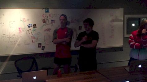 FloTrack team watching Jenny Simpson's bronze medal race