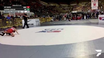 Bantam - 49 lbs Champ. Round 2 - Lauren Carlos, Lodi Wrestling Club vs Ivy Soito, Madera Grapplers Wrestling Club