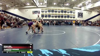 126 lbs Quarterfinal - Garrison Weisner, Clay (Oregon) vs Sean Heil, North Royalton