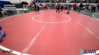 46 lbs Semifinal - Dallas McClain, Berryhill Wrestling Club vs Lucas Matthews, Tiger Trained Wrestling