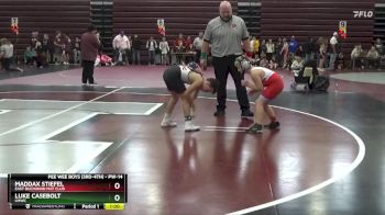 PW-14 lbs Semifinal - Luke Casebolt, LMWC vs Maddax Stiefel, East Buchanan Mat Club