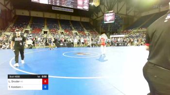 152 lbs Rnd Of 128 - Lane Snyder, Missouri vs Ty Koedam, Iowa