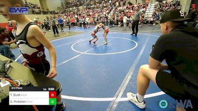 58 lbs 3rd Place - Tyce Bush, Skiatook Youth Wrestling vs Gracelynn Pinkston, Pocola Youth Wrestling