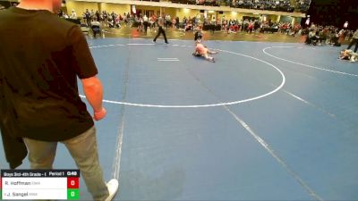 Boys 3rd-4th Grade - 67 Quarters - Rowan Hoffman, Iowa vs Jonah Sangel, Moen Wrestling Academy