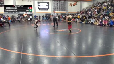 63 lbs Champ. Round 1 - Brock Becker, DC Elite vs Parker Watts, Big Game Wrestling Club