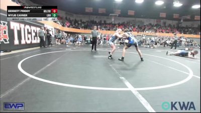 110 lbs Consi Of 4 - Bennett Priddy, Bridge Creek Youth Wrestling vs Wylie Cavner, Lions Wrestling Academy