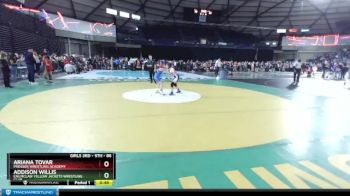 86 lbs Quarterfinal - Ariana Tovar, Prosser Wrestling Academy vs Addison Willis, Enumclaw Yellow Jackets Wrestling Club
