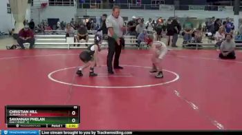 55 lbs Round 2 (8 Team) - Savannah Phelan, RAW COMBAT vs Christian Hill, ALABAMA ELITE